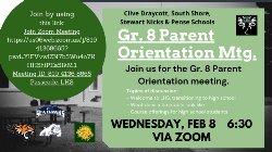 Gr. 8 Parent Orientation